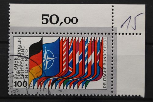 Deutschland (BRD), MiNr. 1034, Ecke rechts oben, gestempelt