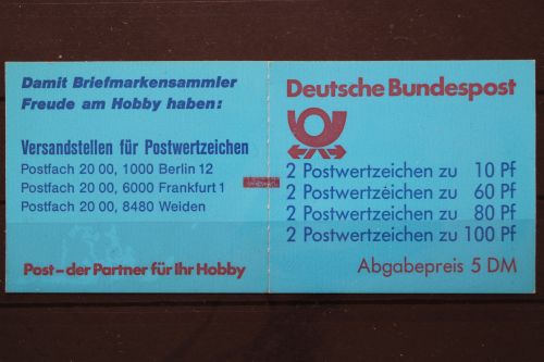 Deutschland (BRD), MiNr. MH 26 a mit Zählbalken, postfrisch
