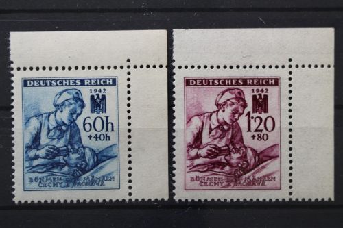 Böhmen & Mähren, MiNr. 111-112, Ecken rechts oben, postfrisch