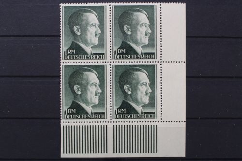 Deutsches Reich, MiNr. 799 B, 4er Block, Ecke rechts unten, ndgz, postfrisch