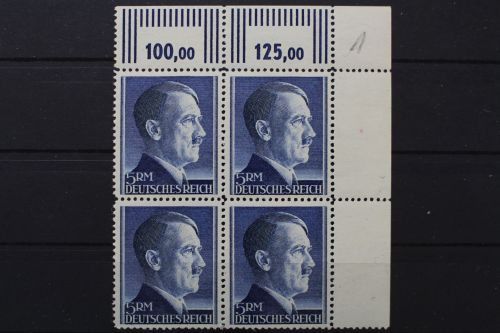 Deutsches Reich, MiNr. 802 A, 4er Block, Ecke rechts oben, postfrisch