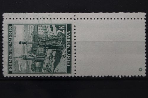 Böhmen & Mähren, MiNr. 31, Leerfeld unten mit Stern, postfrisch