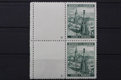 Böhmen & Mähren, MiNr. 31, Paar, Leerfelder links mit Sternen, postfrisch