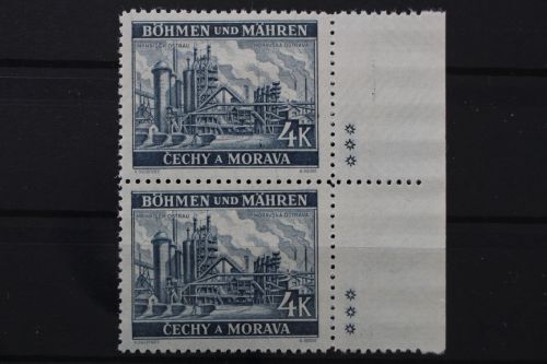 Böhmen & Mähren, MiNr. 34, Paar, re. Rand mit Sternen, postfrisch