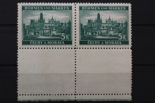 Böhmen & Mähren, MiNr. 35, WP, Leerfelder unten, postfrisch