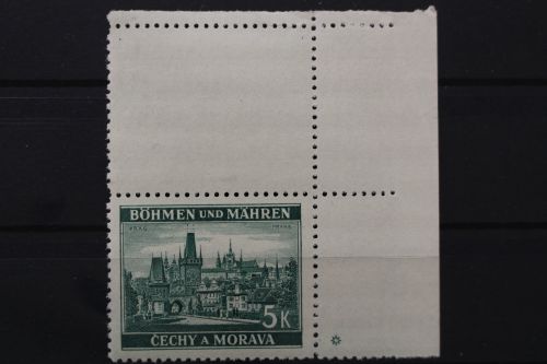Böhmen & Mähren, MiNr. 35, Ecke re. oben mit Stern, Leerfeld, postfrisch