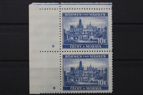 Böhmen & Mähren, MiNr. 36, Paar, Ecke links oben mit Kreuzstern, postfrisch