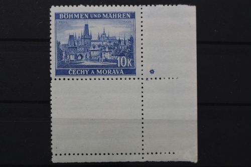 Böhmen & Mähren, MiNr. 36, Ecke rechts unten mit Stern, Leerfeld, postfrisch
