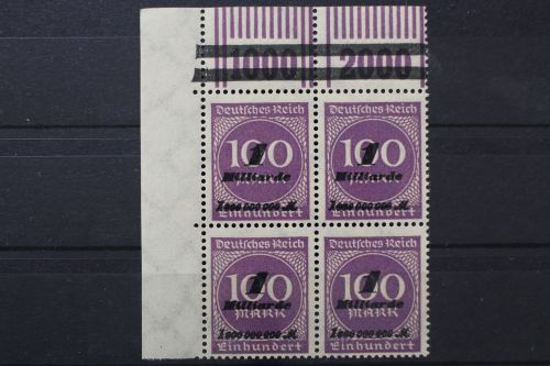 Deutsches Reich, MiNr. 331 b, 4er Block Ecke li. oben, postfrisch