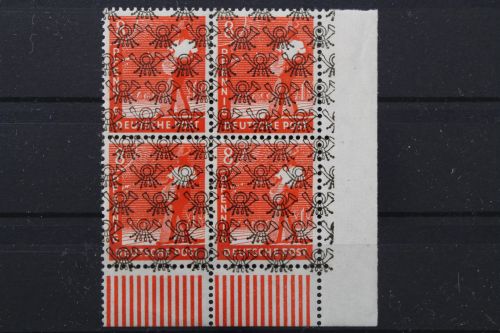 Bizone, MiNr. 38 II, 4er Block, Ecke rechts unten, postfrisch