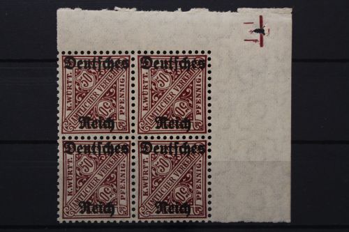 Deutsches Reich Dienst, MiNr. 63, 4er Block, Ecke re. oben, postfrisch