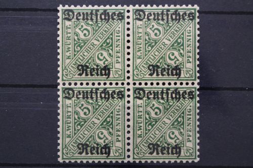 Deutsches Reich Dienst, MiNr. 57, Viererblock, postfrisch