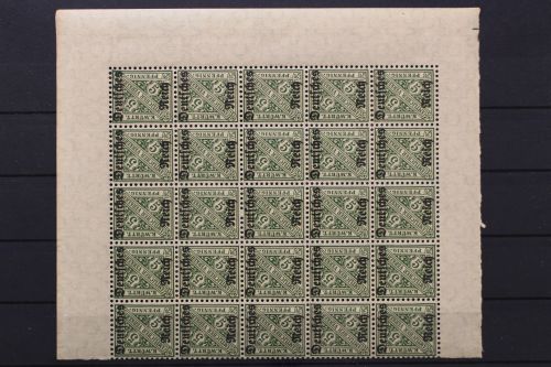 Deutsches Reich Dienst, MiNr. 57, 25er Bogenteil, re. Seite, postfrisch