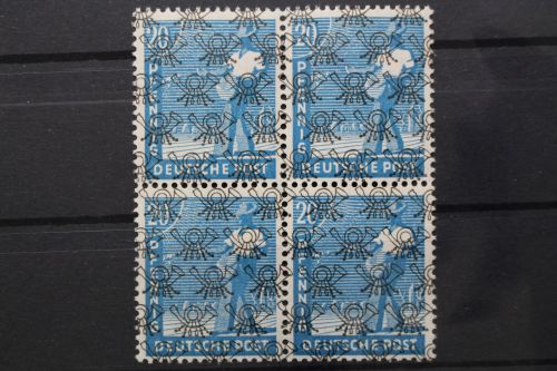 Bizone, MiNr. 43 II, Viererblock, postfrisch