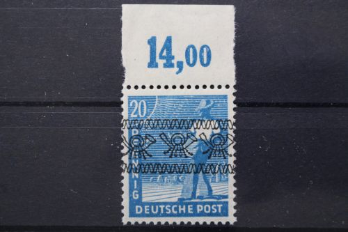 Bizone, MiNr. 43 I, Oberrand 14,00, Platte, postfrisch