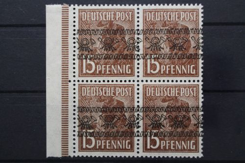 Bizone, MiNr. 41 I, Viererblock, postfrisch