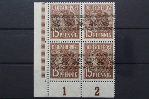 Bizone, MiNr. 41 I, 4er Block, Ecke links unten, postfrisch