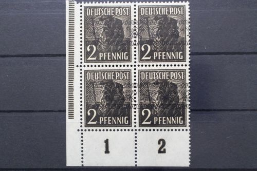 Bizone, MiNr. 36 I, 4er Block, Ecke links unten, postfrisch