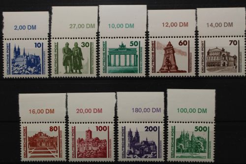 DDR, MiNr. 3344-3352, Oberränder, postfrisch