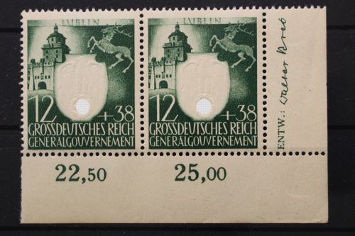 Generalgouvernement, MiNr. 105, WP, Ecke rechts unten, postfrisch