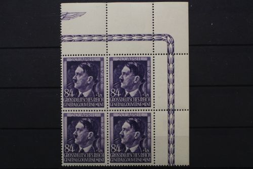Generalgouvernement, MiNr. 119, 4er Block, Ecke rechts oben, postfrisch