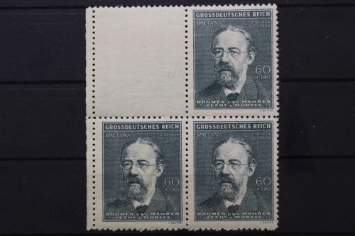 Böhmen & Mähren, MiNr. 138, 4er Block mit Leerfeld, postfrisch