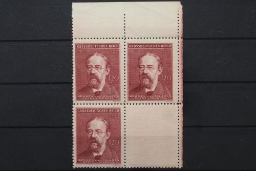 Böhmen & Mähren, MiNr. 139, 4er Block, Ecke rechts oben, Leerfeld, postfrisch