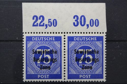 Sowj. Zone, MiNr. 211, WP, Oberrand ndgz, postfrisch