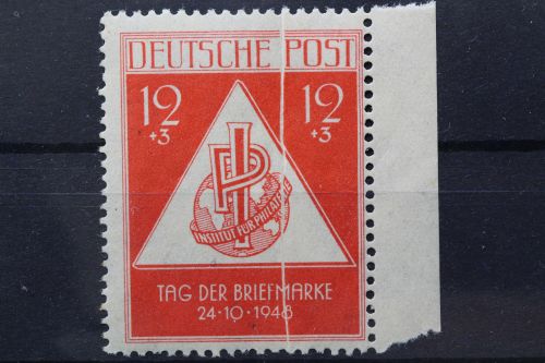 Sowj. Zone, MiNr. 228, senkrechte Papierfalte, postfrisch