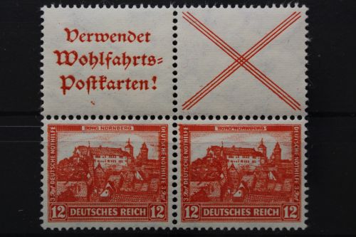 Deutsches Reich, MiNr. S 101 + S 100, Falz