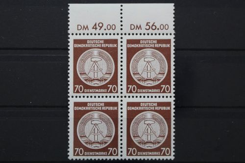 DDR Dienst A, MiNr. 27 x, 4er Block, OR 49,00/56,00, postfrisch
