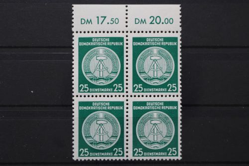 DDR Dienst A, MiNr. 23 x, 4er Block, OR 17,50/20,00, postfrisch