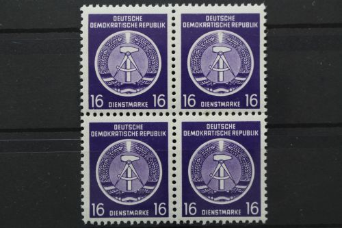 DDR Dienst A, MiNr. 7 x, Viererblock, postfrisch