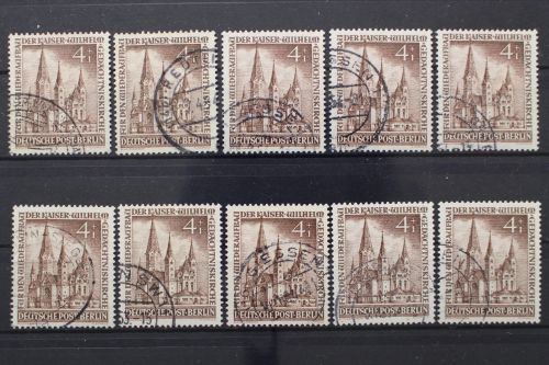 Berlin, MiNr. 106, 10 Stück, gestempelt, BPP Signatur