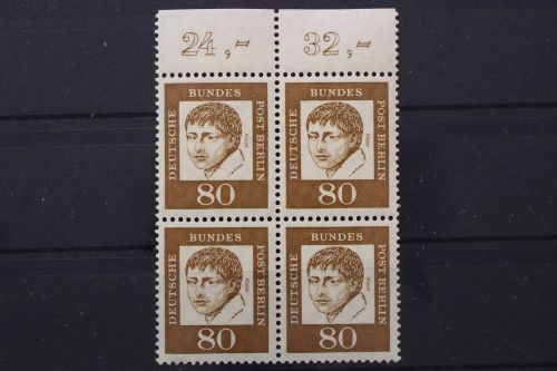 Berlin, MiNr. 211, Viererblock, Oberrand, postfrisch
