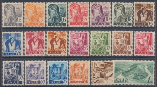 Saarland, MiNr. 206-225, postfrisch