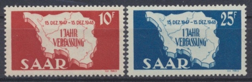 Saarland, MiNr. 260-261, postfrisch