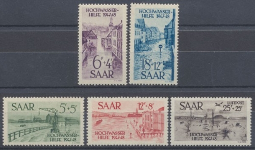 Saarland, MiNr. 255-259, postfrisch