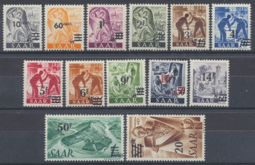 Saarland, MiNr. 226-238 II, postfrisch