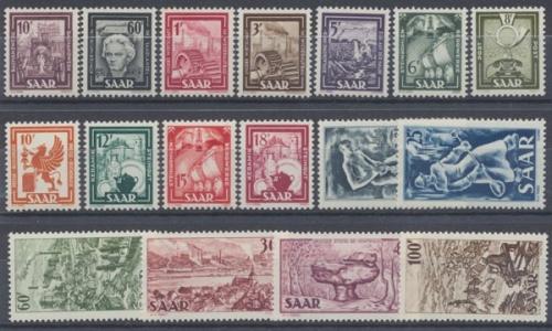 Saarland, MiNr. 272-288, postfrisch