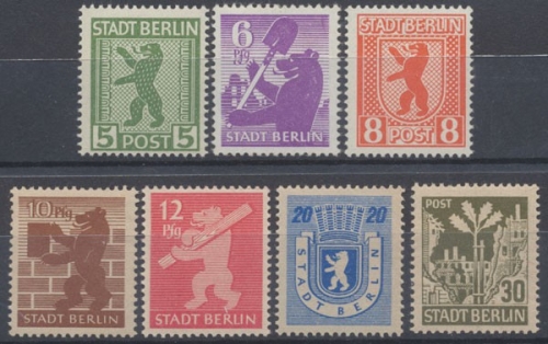SBZ, MiNr. 1-7 A, postfrisch