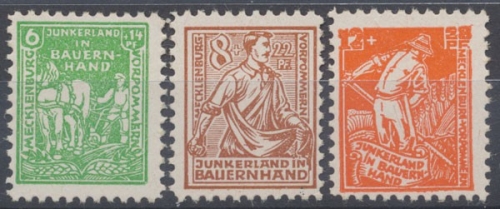 Sowjetische Zone, MiNr. 23-25 b, postfrisch
