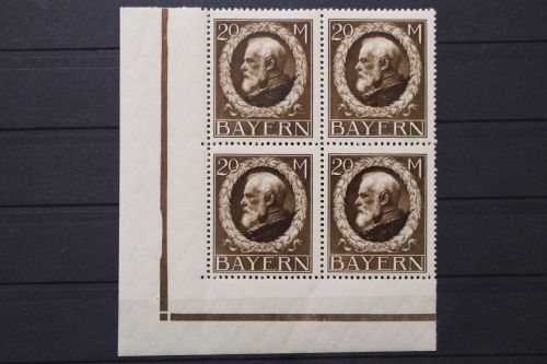 Bayern, MiNr. 109 I A, 4er Block, Ecke links unten, postfrisch