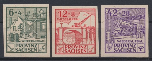 Sowjetische Zone, MiNr. 87-89 B, postfrisch