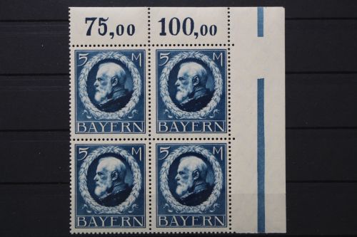 Bayern, MiNr. 107 I a, 4er Block, Ecke rechts oben, postfrisch