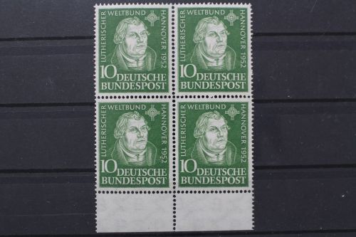 Deutschland (BRD), MiNr. 149, 4er Block, Unterrand, postfrisch