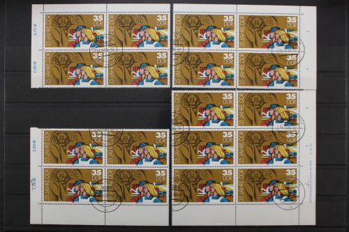 DDR, MiNr. 2901, 4er bzw. 6er Block, alle 4 Ecken, DV 1, EST