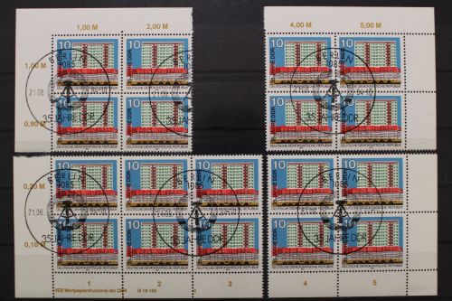 DDR, MiNr. 2888, 4er bzw. 6er Block, alle 4 Ecken, DV 3, ESST