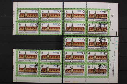 DDR, MiNr. 2862, 4er bzw. 6er Block, alle 4 Ecken, DV, ESST