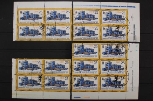 DDR, MiNr. 2863, 4er bzw. 6er Block, alle 4 Ecken, DV 1, ESST
